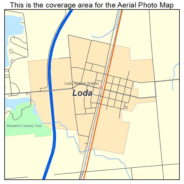 Loda, IL location map 