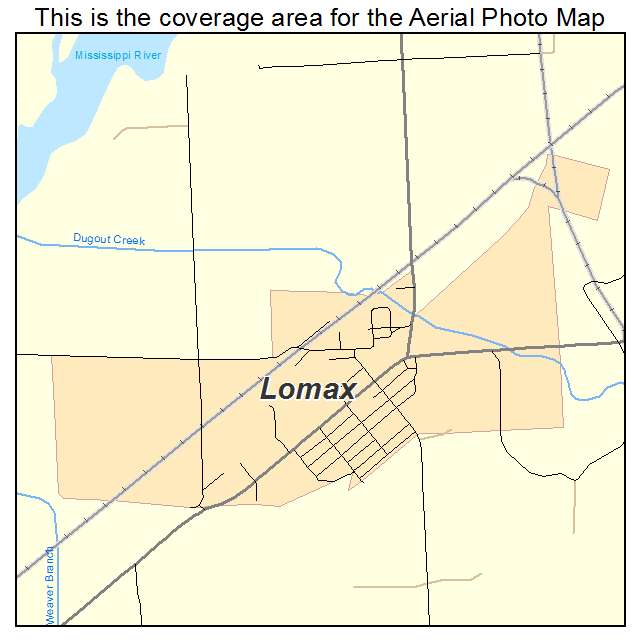 Lomax, IL location map 