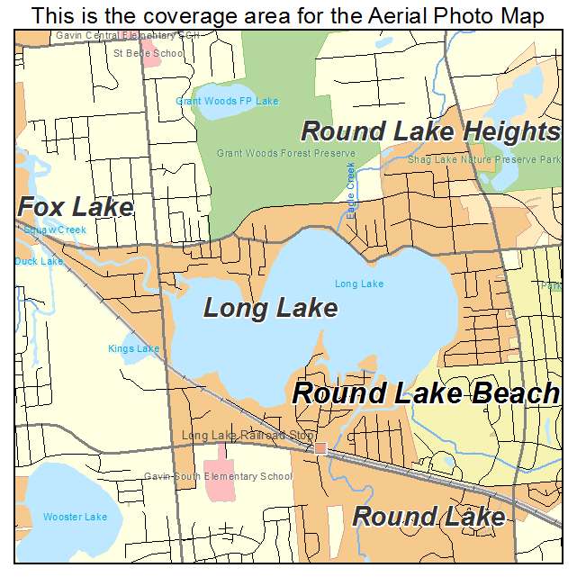 Long Lake, IL location map 