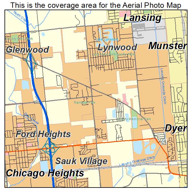 Lynwood, IL location map 