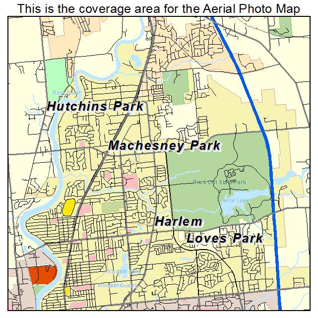 Machesney Park, IL location map 
