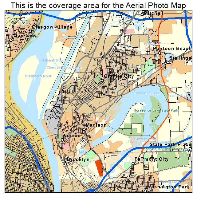 Madison, IL location map 