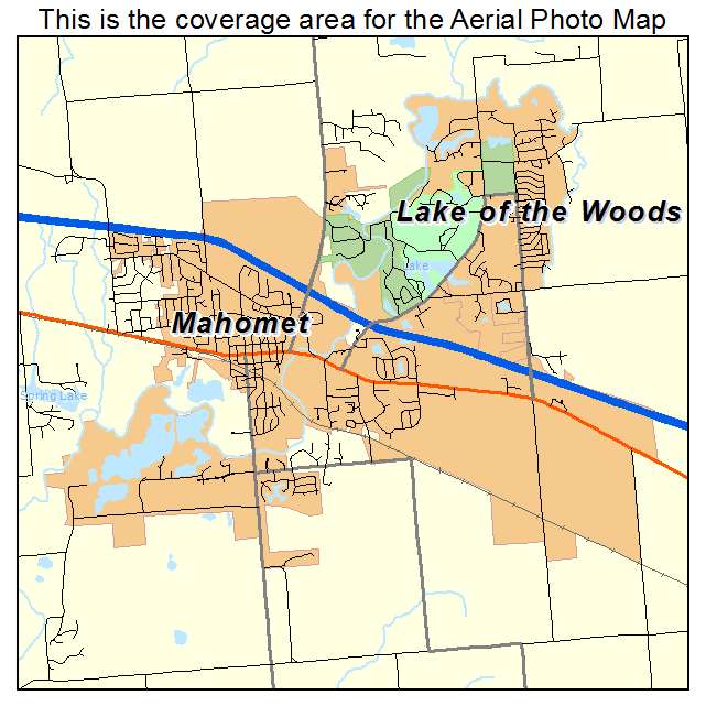 Mahomet, IL location map 