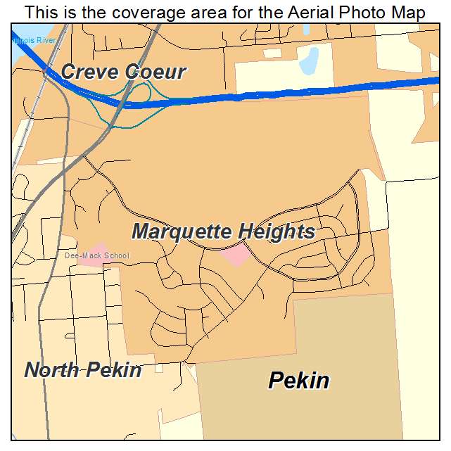 Marquette Heights, IL location map 