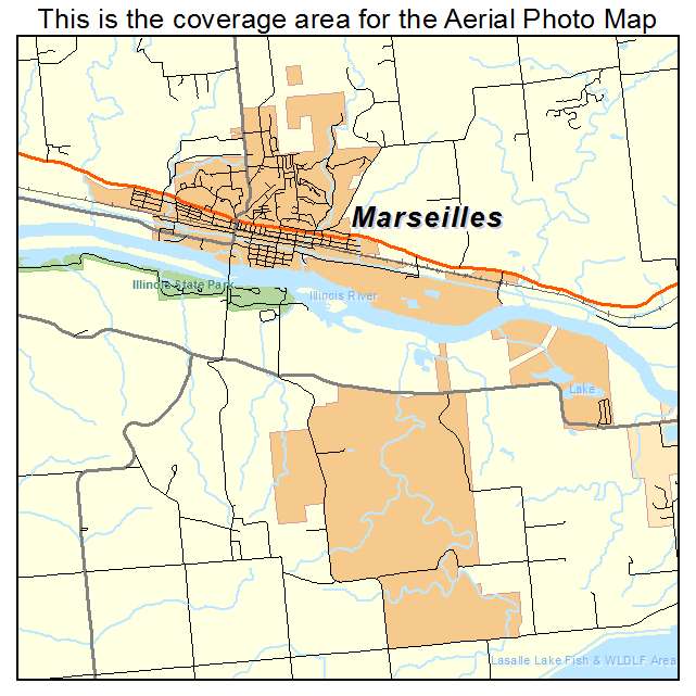 Marseilles, IL location map 