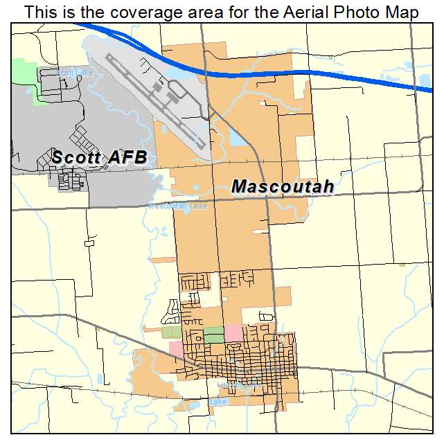 Mascoutah, IL location map 
