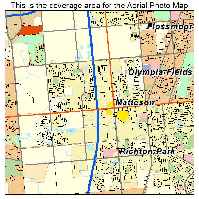 Matteson, IL location map 