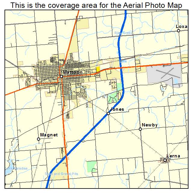 Mattoon, IL location map 