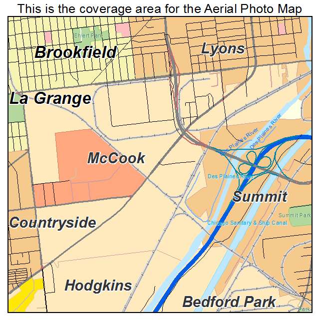 McCook, IL location map 