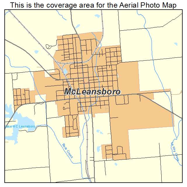 McLeansboro, IL location map 