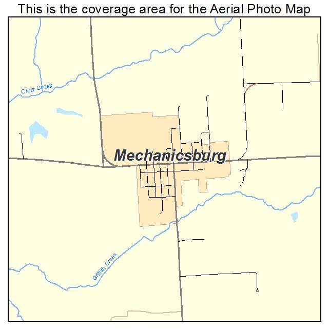 Mechanicsburg, IL location map 