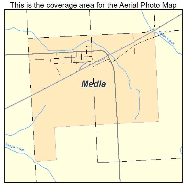 Media, IL location map 