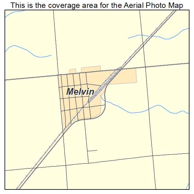 Melvin, IL location map 
