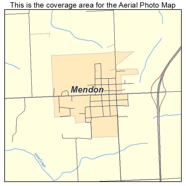 Mendon, IL location map 