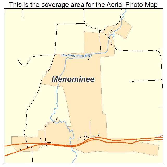 Menominee, IL location map 