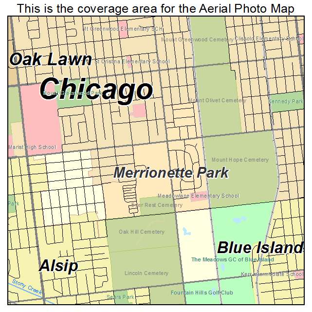 Merrionette Park, IL location map 