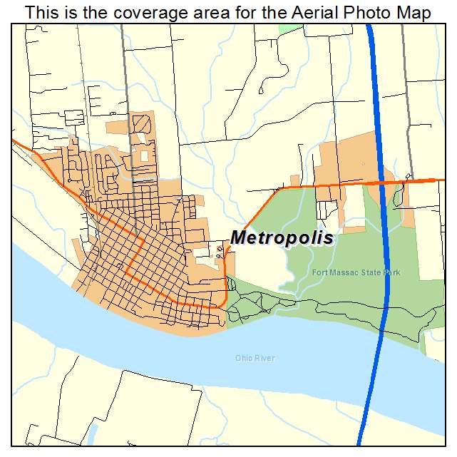 Metropolis, IL location map 