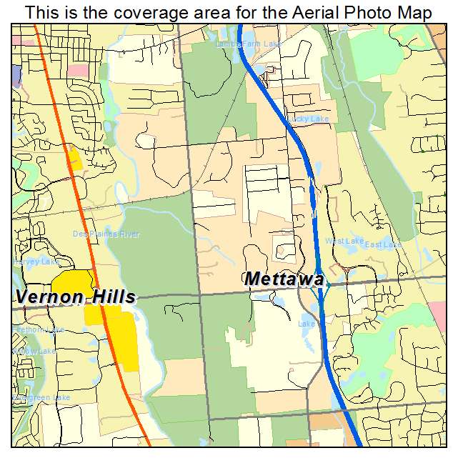 Mettawa, IL location map 
