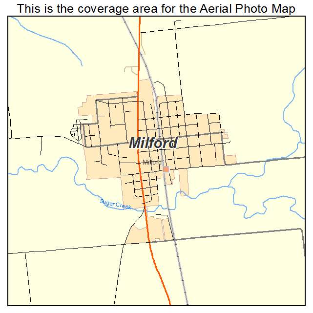 Milford, IL location map 