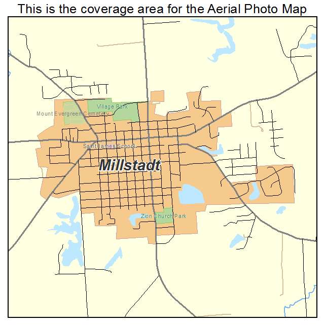 Millstadt, IL location map 