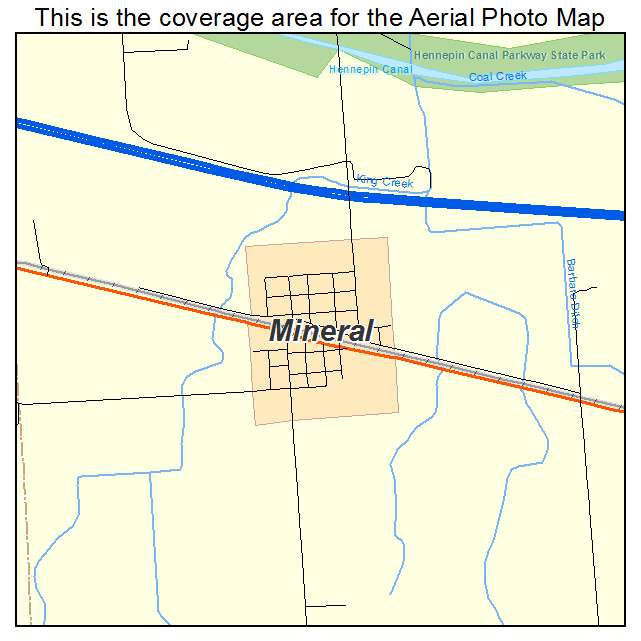 Mineral, IL location map 