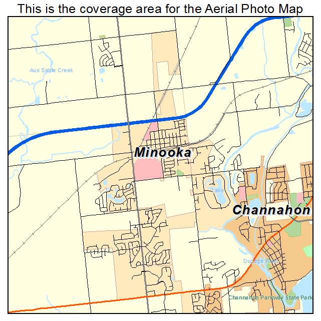Minooka, IL location map 