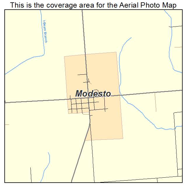 Modesto, IL location map 