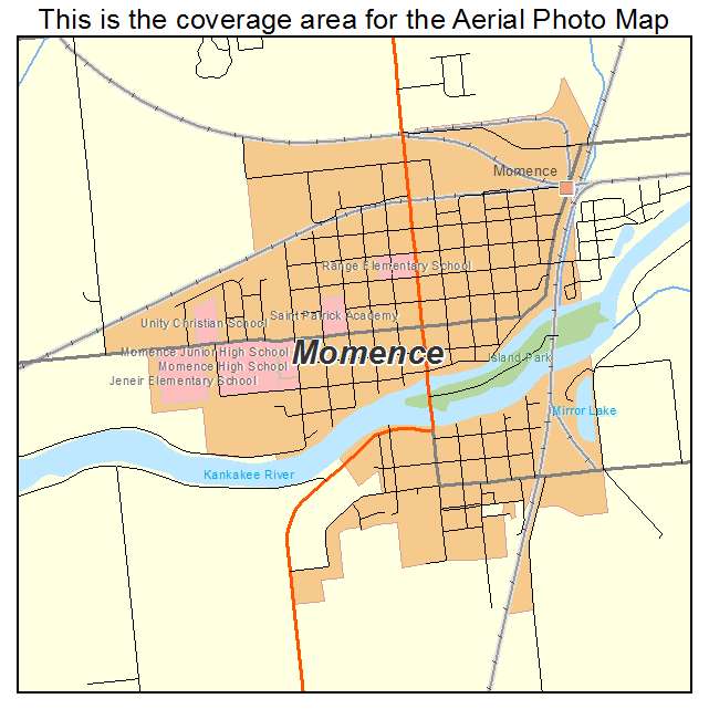 Momence, IL location map 