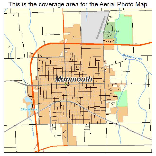 Monmouth, IL location map 