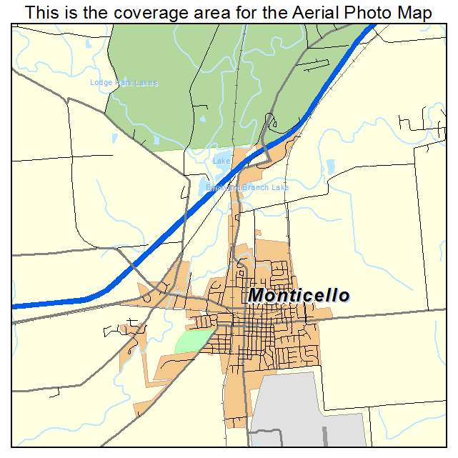 Monticello, IL location map 