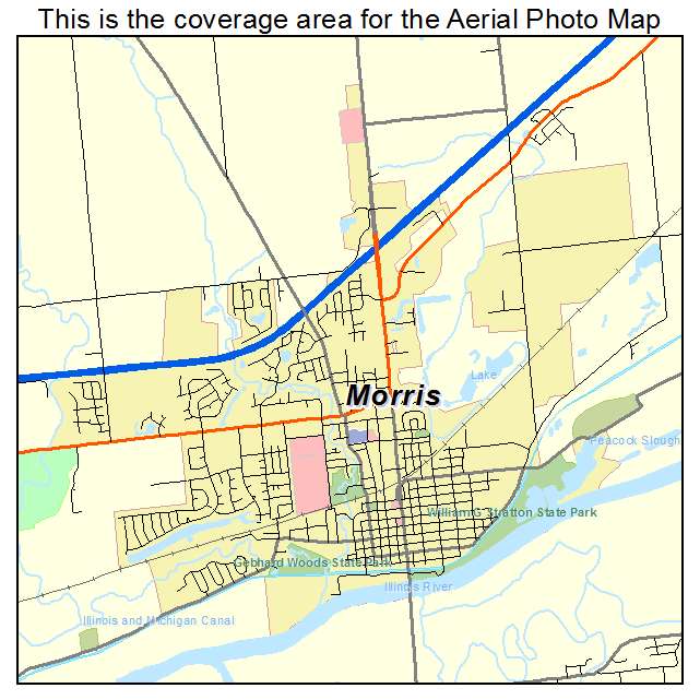 Morris, IL location map 