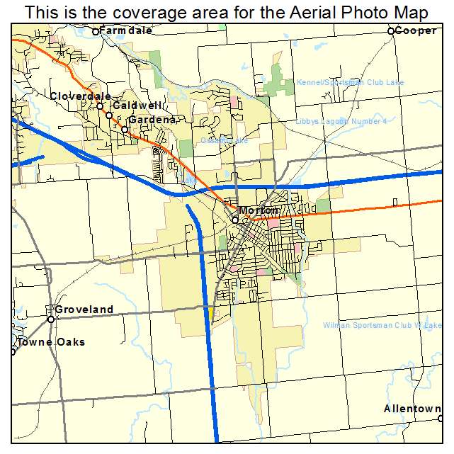 Morton, IL location map 