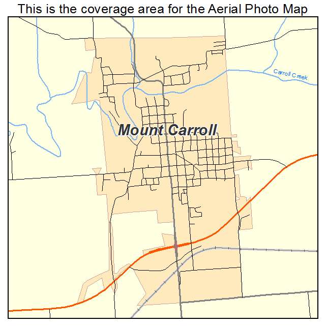 Mount Carroll, IL location map 