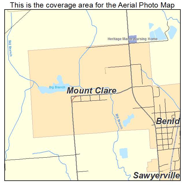 Mount Clare, IL location map 