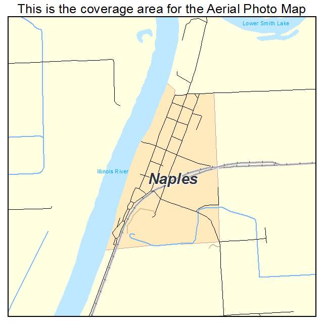 Naples, IL location map 