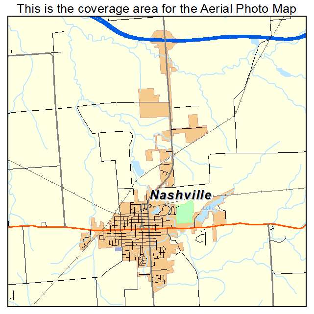 Nashville, IL location map 