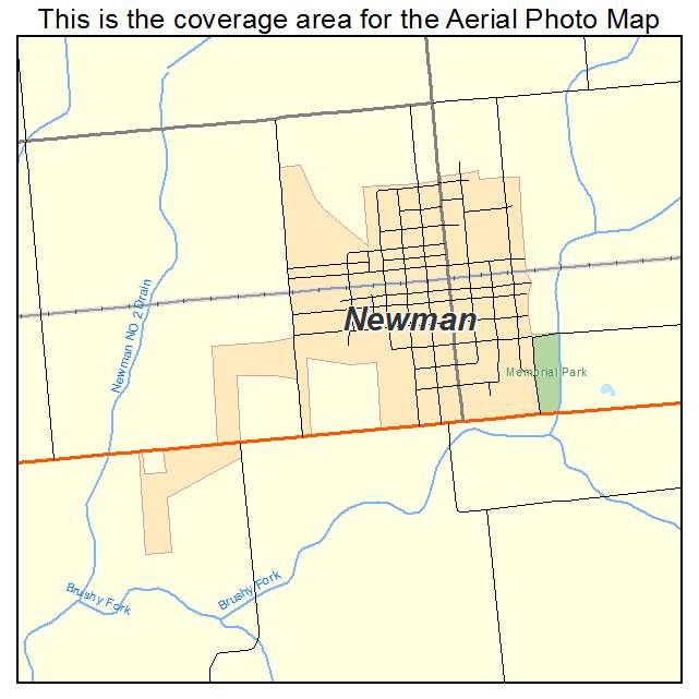 Newman, IL location map 