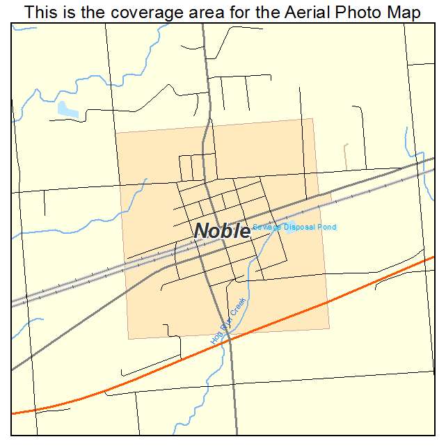 Noble, IL location map 