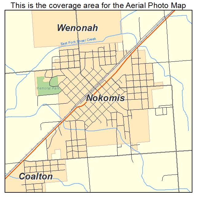 Nokomis, IL location map 
