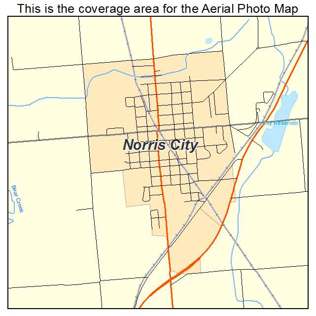 Norris City, IL location map 