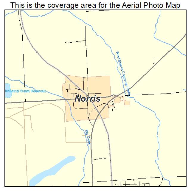 Norris, IL location map 