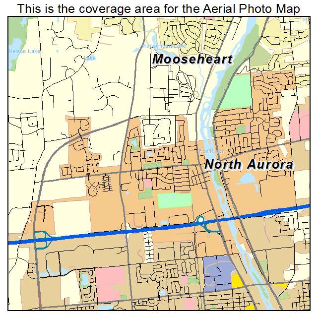 North Aurora, IL location map 