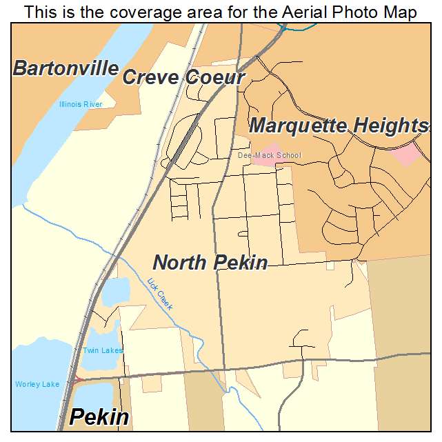 North Pekin, IL location map 