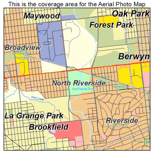 North Riverside, IL location map 