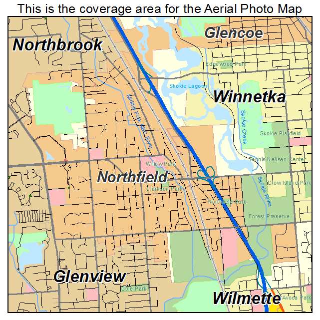 Northfield, IL location map 
