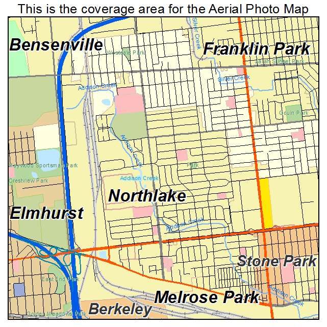 Northlake, IL location map 