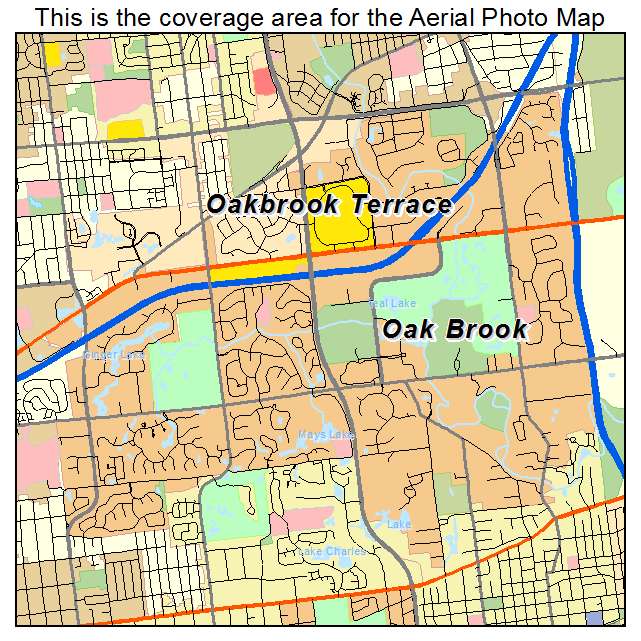 Oak Brook, IL location map 