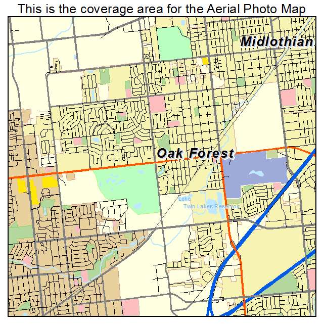 Oak Forest, IL location map 