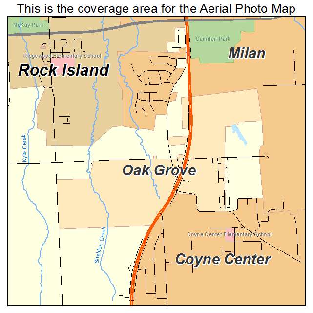 Oak Grove, IL location map 