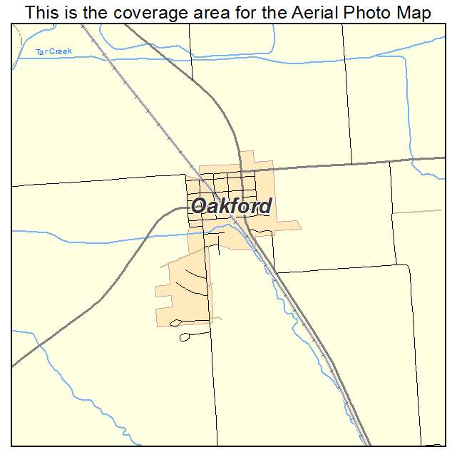 Oakford, IL location map 